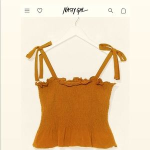 !NWT! Smocked Crop Top, Small